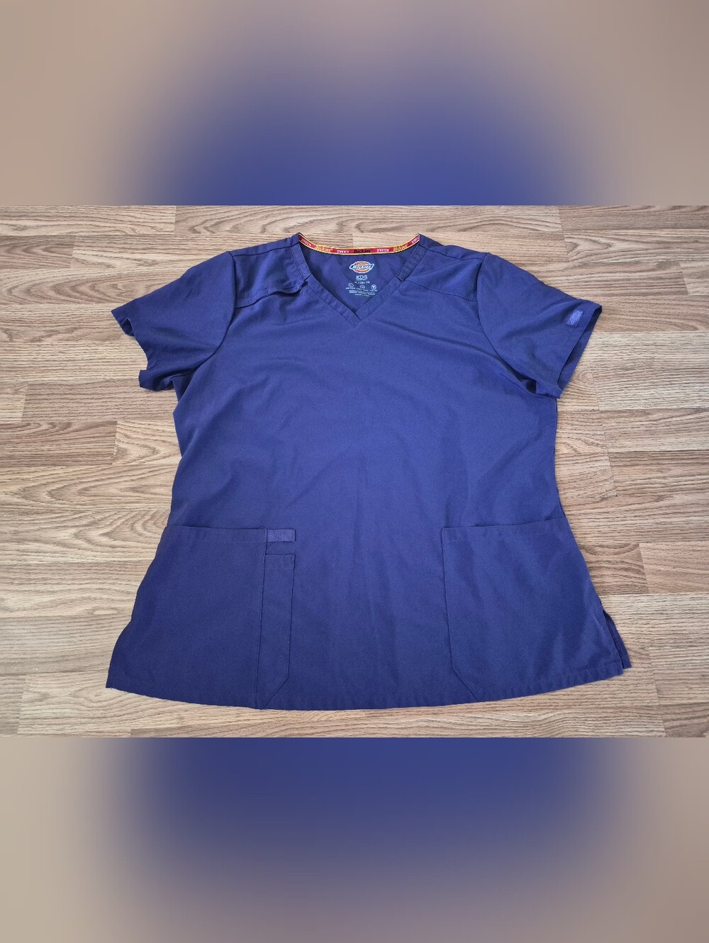 Dickies EDS Essentials Women's Purple V-Neck Scrub Top